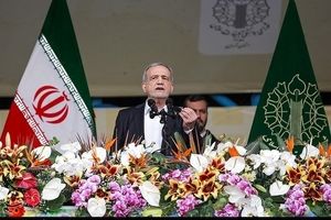 بزشکیان: رایة القائد الشهید ستبقى مرفوعة ولن تسقط

